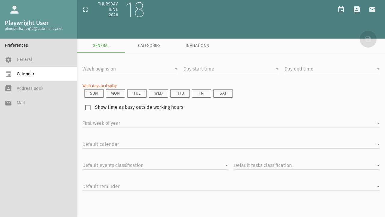 SOGo web UI screenshot from the Latium visual test run